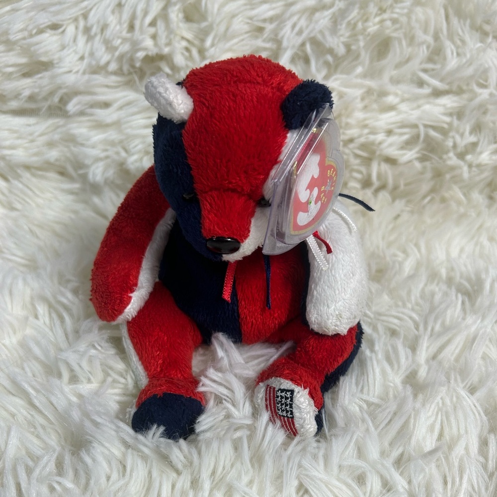 Ty Beanie Babies Patriot Red and Blue  Bear